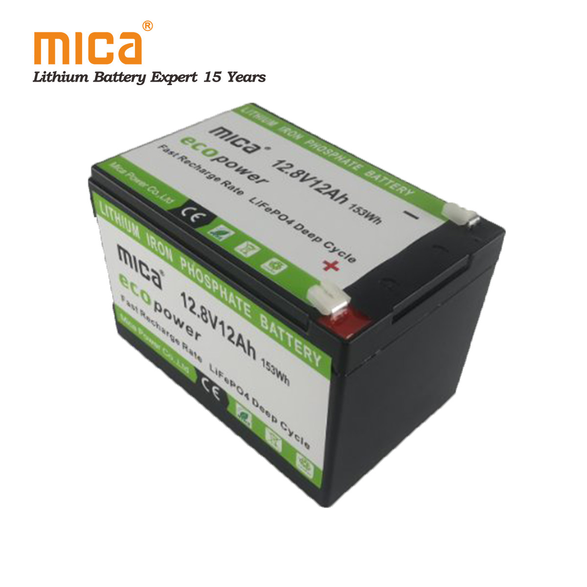 Deep Cycles 12.8V/12V 12ah LiFePO4 Battery Pack Rechargeable with BMS High Quality Long Cycle for Solar Energy System Household Appliance