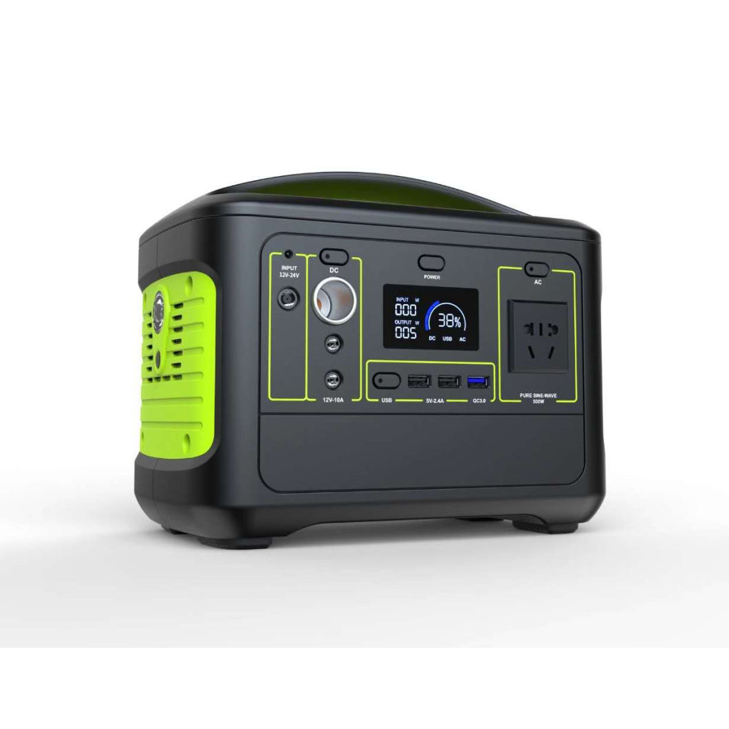 Professional Factory Mica Built in 300W 500W Lithium Battery Portable Solar Power Station for Travel Camping Emergency Electricity