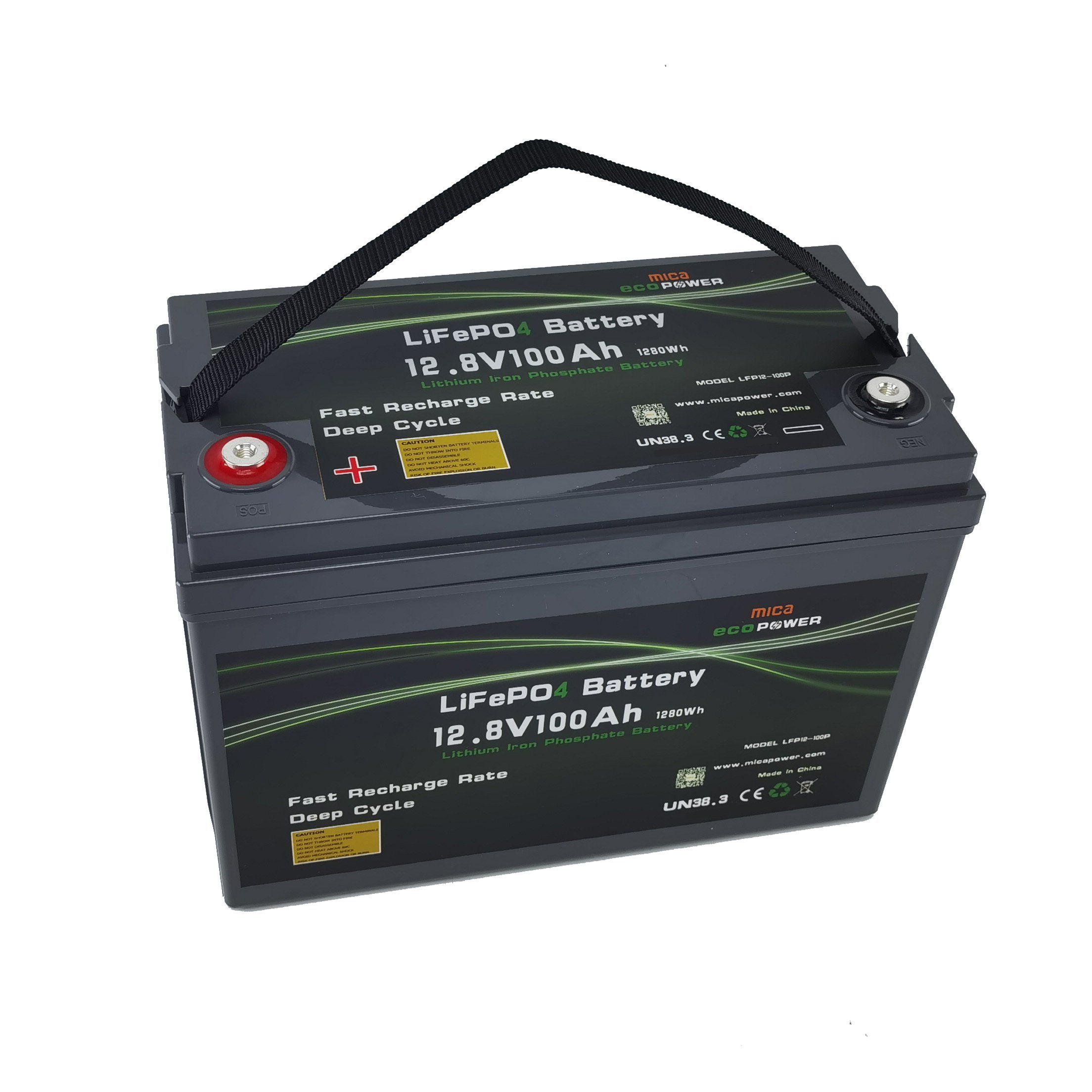 LiFePO4 Lithium Iron Phosphate Battery Pack 12V 100ah with BMS for Solar System RV Electric Car