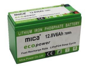 12.8V/12V 6ah Lithium Ion Battery LiFePO4 Battery Pack with BMS High Quality Long Cycle for Solar Lighting RV Tws with RoHS CE CB