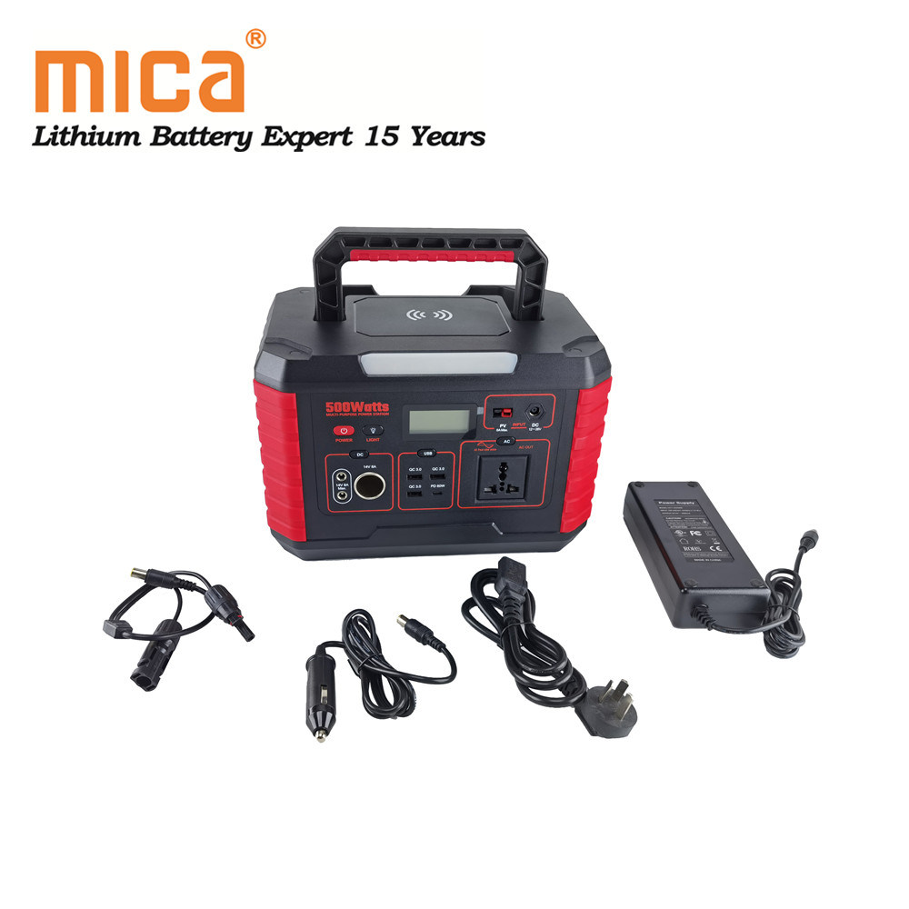 500W 1000W 135000mAh Portable 220V/110V Lithium Ion Battery Solar Power Station Solar Generator UPS for Outdoors Camping Emergency Light