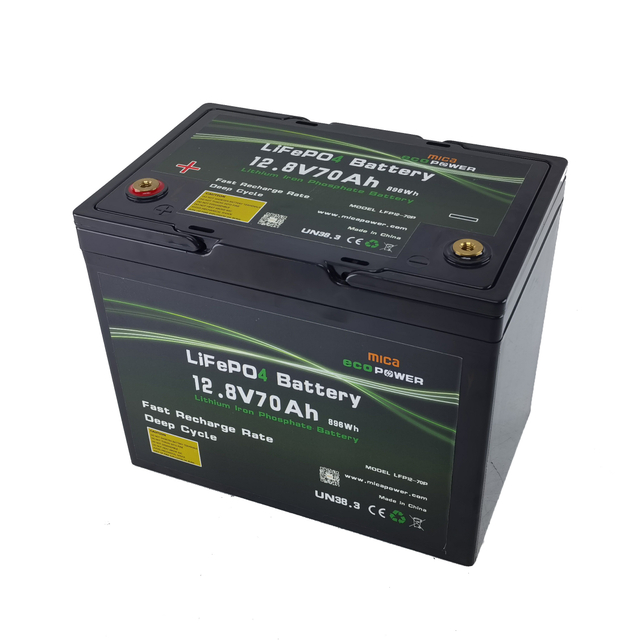 5 Year Warranty CE/Un38.3 LiFePO4 Battery 12.8V 70ah ABS Solar Energy Motorcycle 12V Golf Trolley Lithium Ion Battery Pack