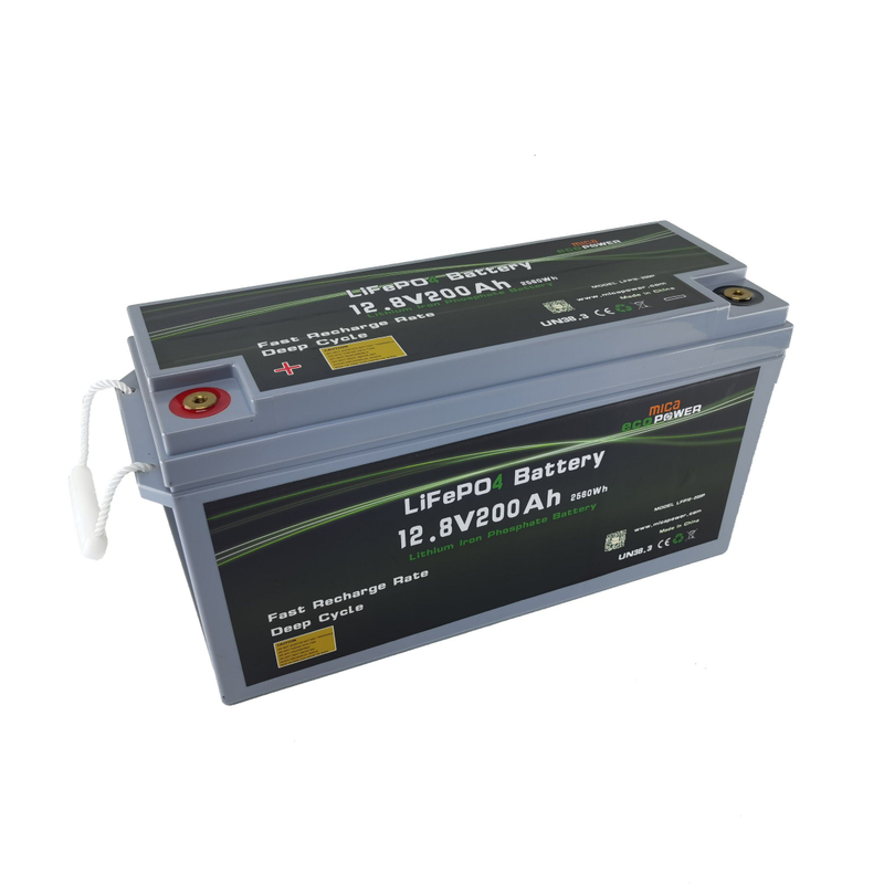 Deep Cycle Solar Battery 12V 200ah LiFePO4 Battery Pack IP65 Solar Panel System Recreational Vehicle Motorhome Battery