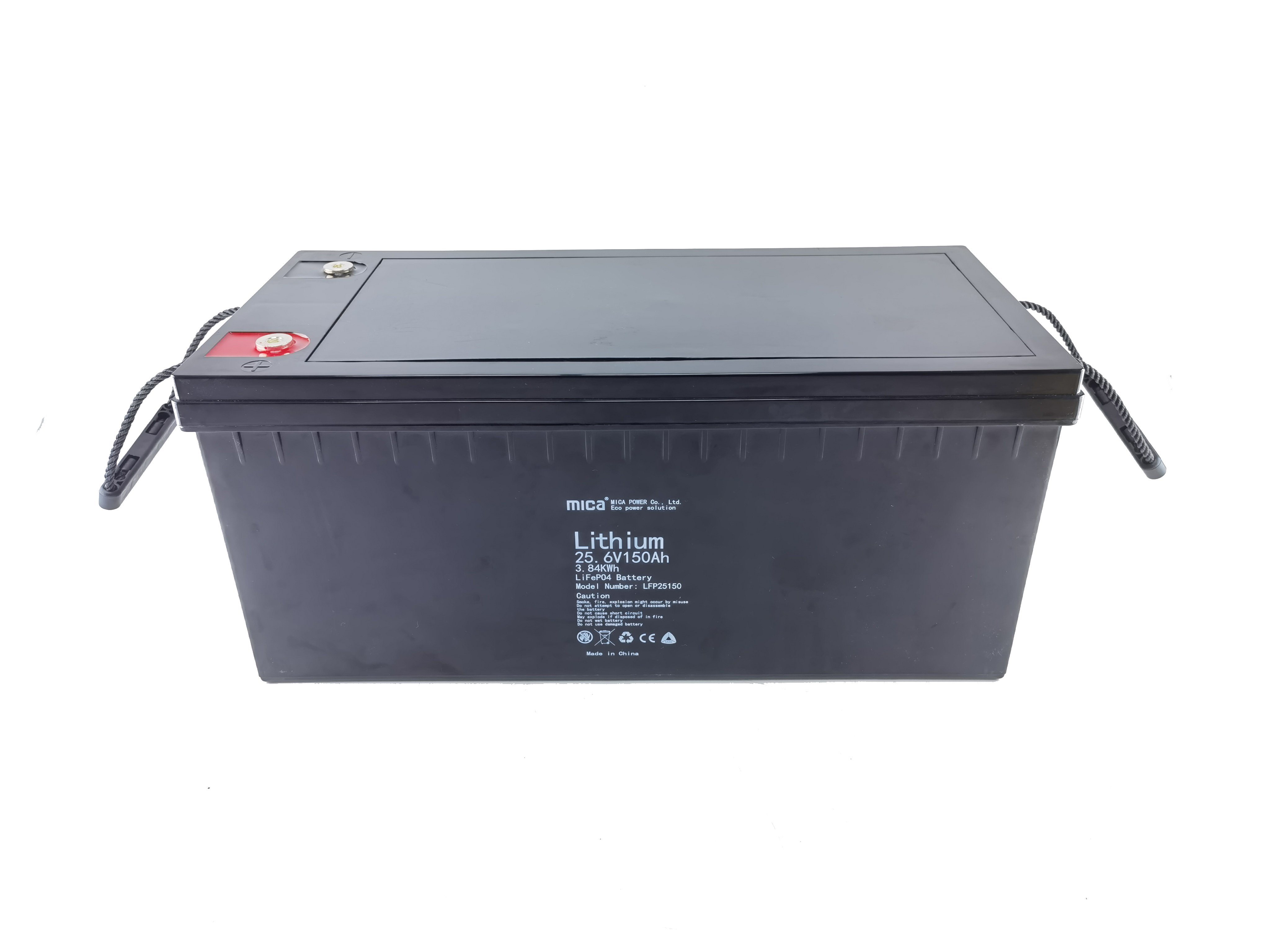 High Energy Density LFP LiFePO4 12V/24V 150ah Solar RV Rechargeable Battery Monitor Battery with BMS