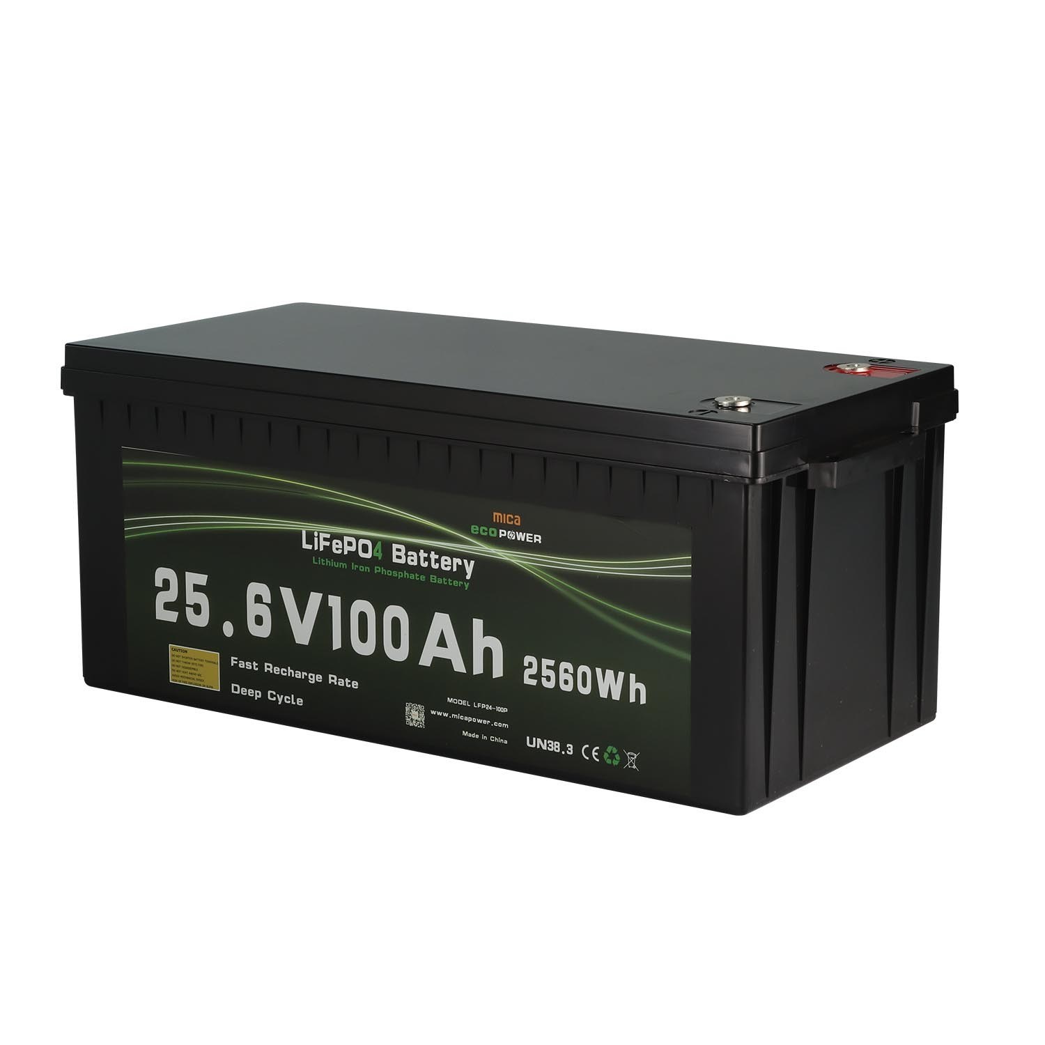 CE Un38.3 Saber LiFePO4 Battery 24V 100ah Telecom UPS Solar Energy Storage 25.6V 100ah Street Light Backup Lithium Battery Pack