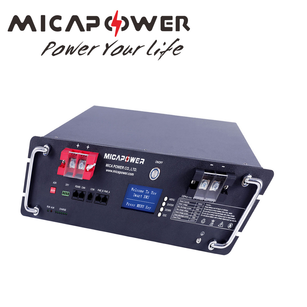 Mica Power 48V 49.6V 100ah 200ah Sodium Ion Battery Rechargeable Battery Rack Mounted Battery for Telecom/UPS/Solar System/Home Energy/Marine/Industrial