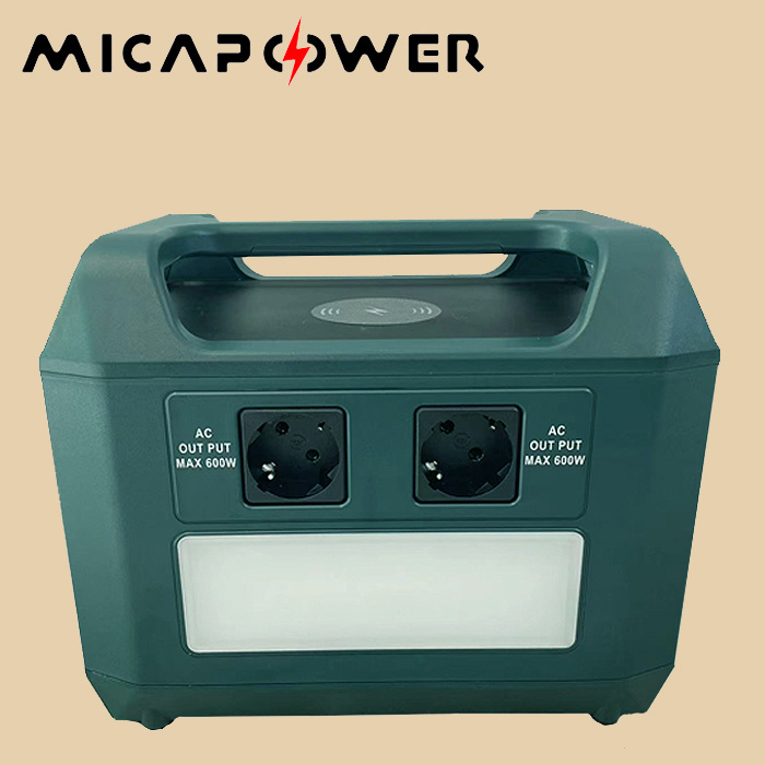 Wireless Charging 600W Portable Power Station with Solar Panel for Emergency Energy Storage