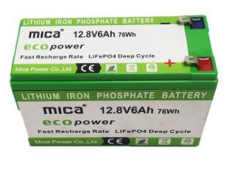 Factory Wholesale 12V 12.8V 6ah Lithium-Ion Fast Recharge Rate Deep Cycle 76wh Battery Pack Li-ion Battery Supplier of Lithium Battery with Un38.3 Report