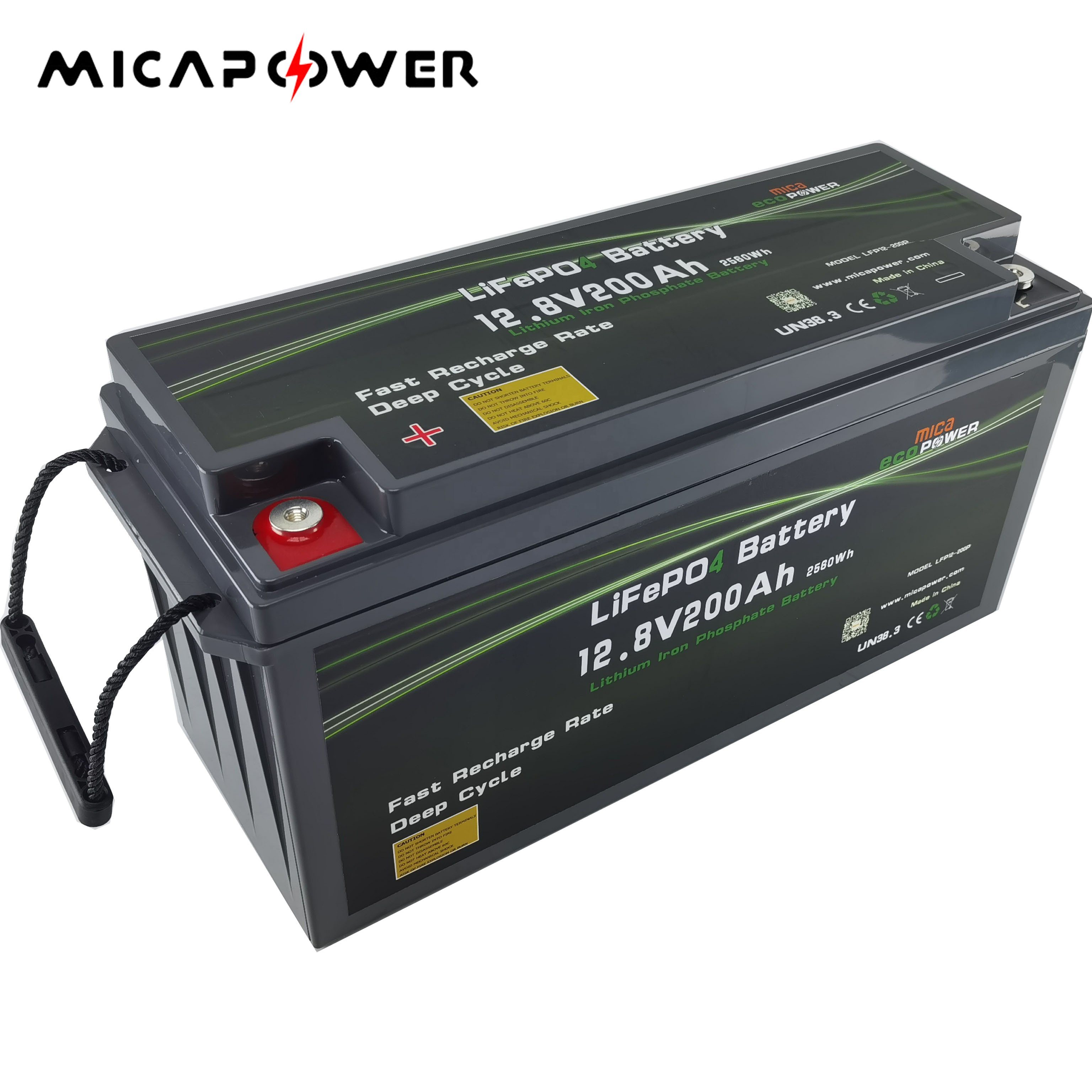 OEM/ODM Lithium Battery 12V 12.8V 200ah CE Approved Un38.3 LiFePO4 Battery Pack with Customized Service