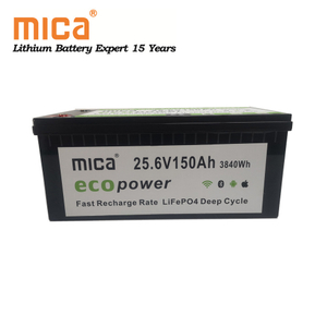 15 Years Solar Energy Deep Cycle LiFePO4 24V 25.6V 150ah Lithium Ion Battery Pack