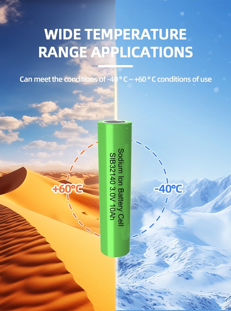 Sib Sodium Battery 3.0V 10ah 32140 EV Ess Solar Energy Storage Cylindrical Sodium Ion Storage Battery