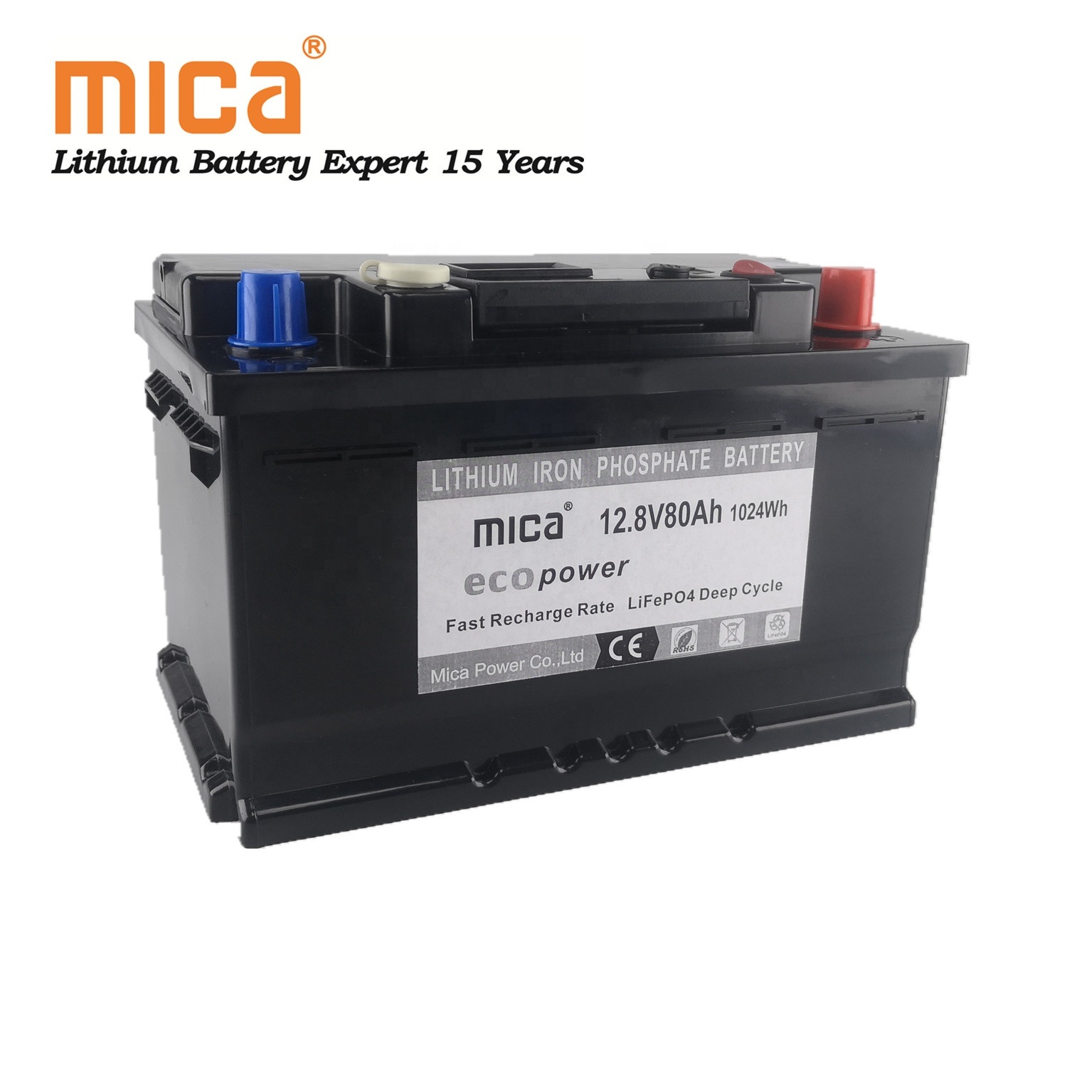 High Performance 12V 80ah 1kwh Deep Cycle Rechargeable Lithium-Ion Battery Motorcycle Battery for RV