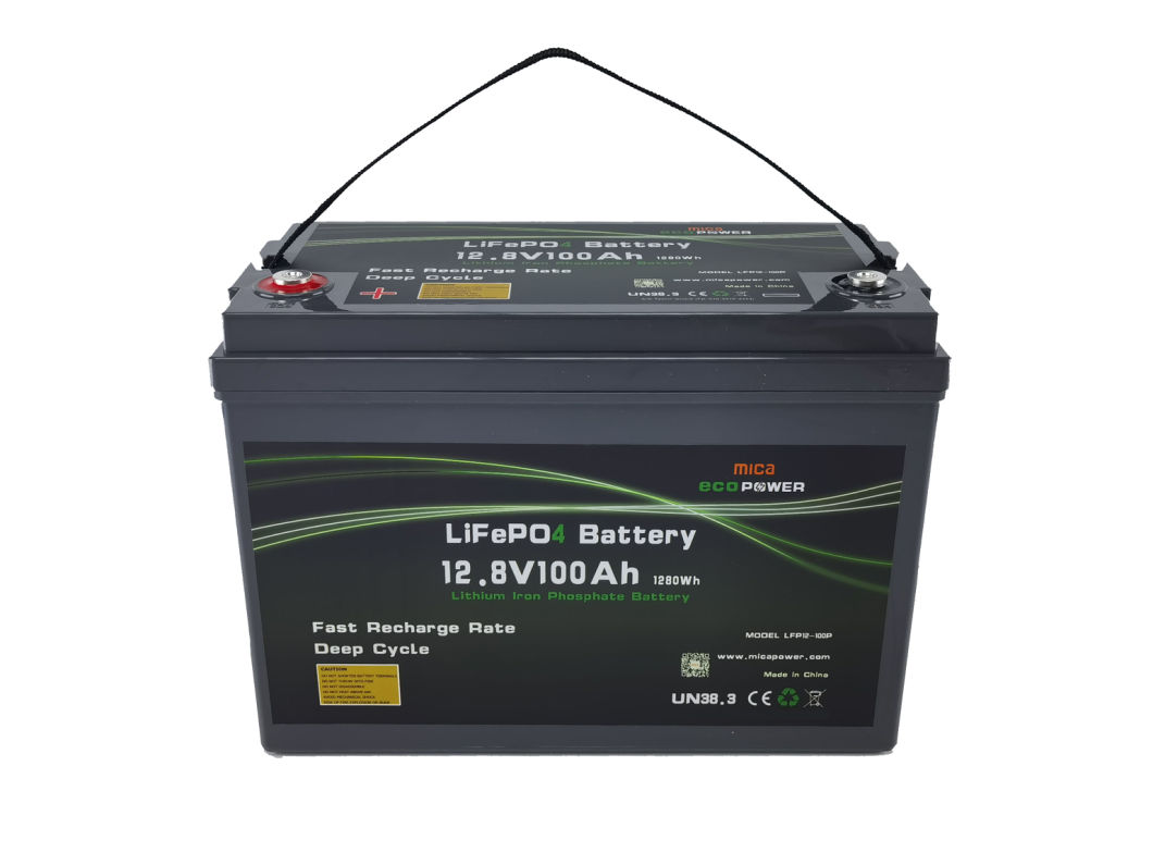 Deep Cycle IP65 Lithium Ion 12V100ah 200ah LiFePO4 Solar Storage Battery with BMS for RV Golf Cart