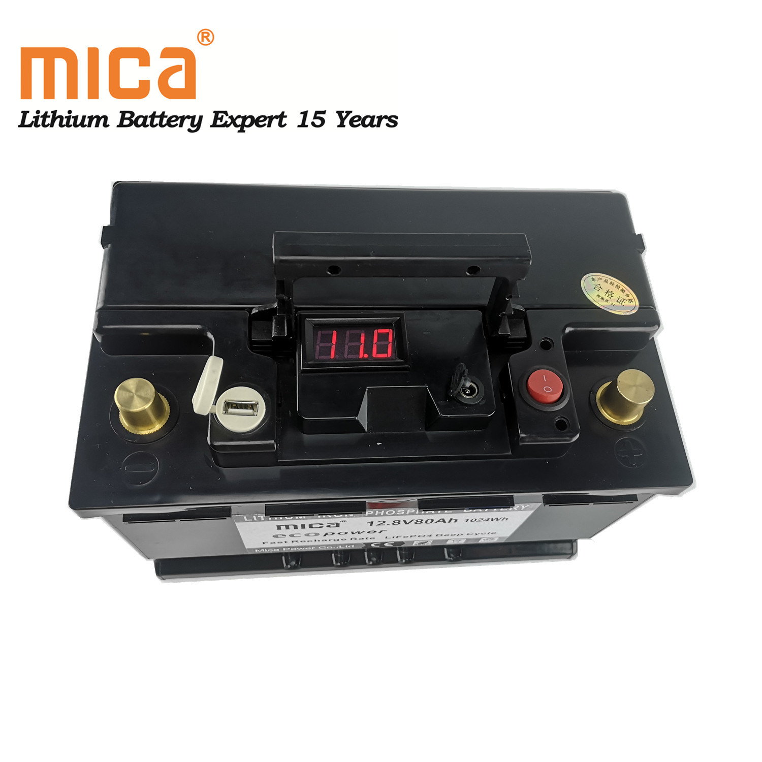 Lead Acid Battery Replacement LED Power Display LiFePO4 12V 80ah Lithium Iron Phosphate Battery