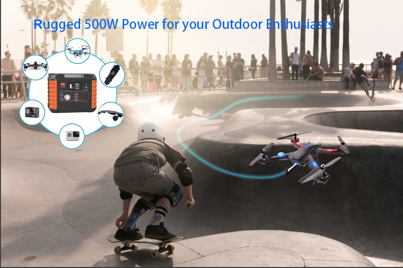 500W Portable Power Station AC DC Dual USB Type-C 140400mAh Lithium Battery Portable Power Generator Wireless Charging for Camping Outdoor Emergency Travel