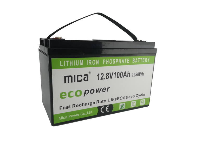 OEM/ODM Support Mica Customized Rechargeable 12/12.8V100ah LFP LiFePO4 LCD Display Lithium Li Ion Battery with Factory Price