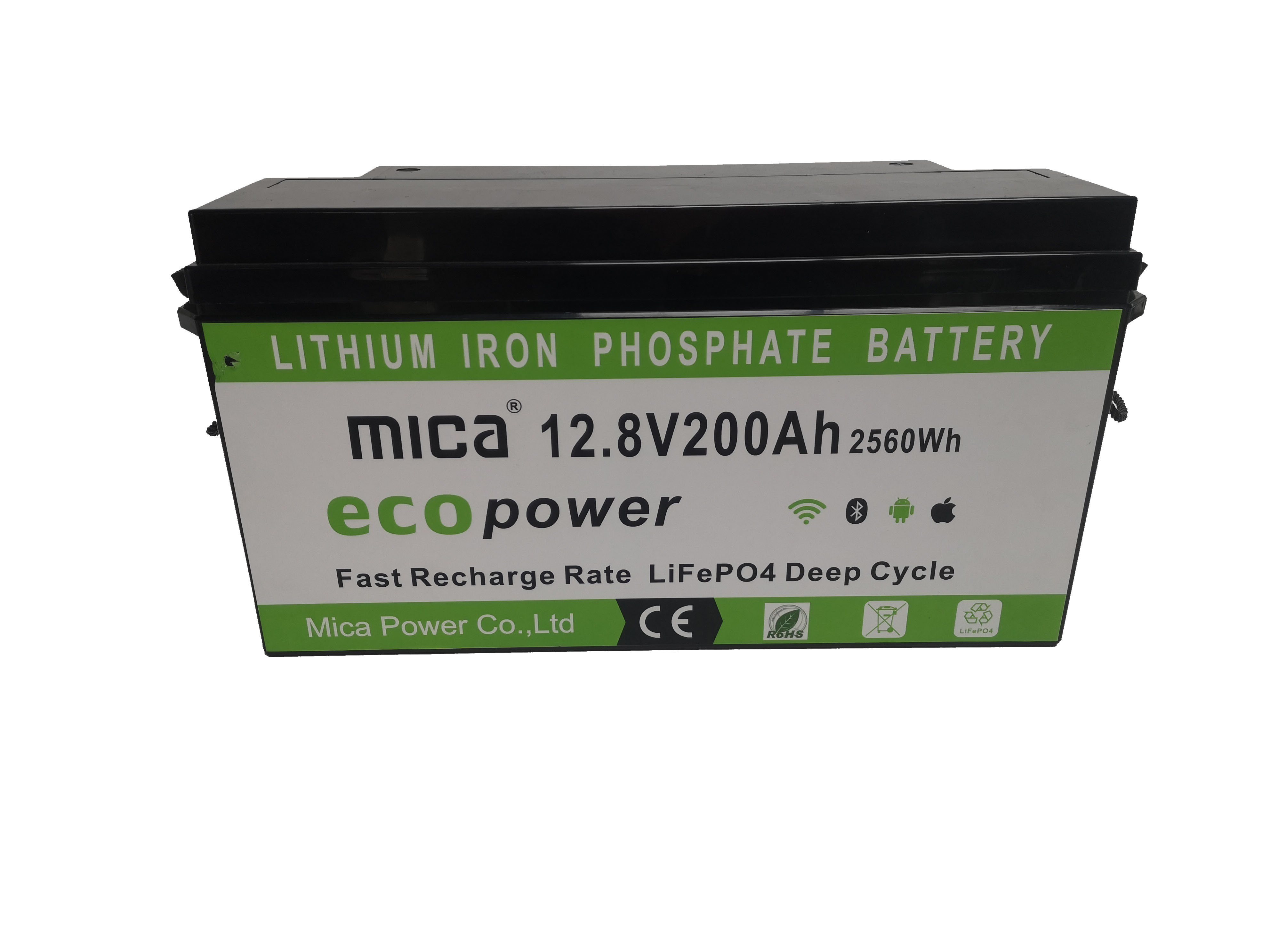 Factory Price LiFePO4 Battery 12/12.8V 200ah Lithium Iron Phosphate Battery Pack with Battery Management System for Solar Power System