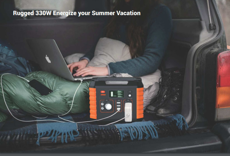 Factory Price 330W Portable Power Station 78000mAh Quick Charge with LCD Display AC DC USB for Camping Outdoor Emergency Travel RoHS IEC62133 Ce Un38.3 Approved