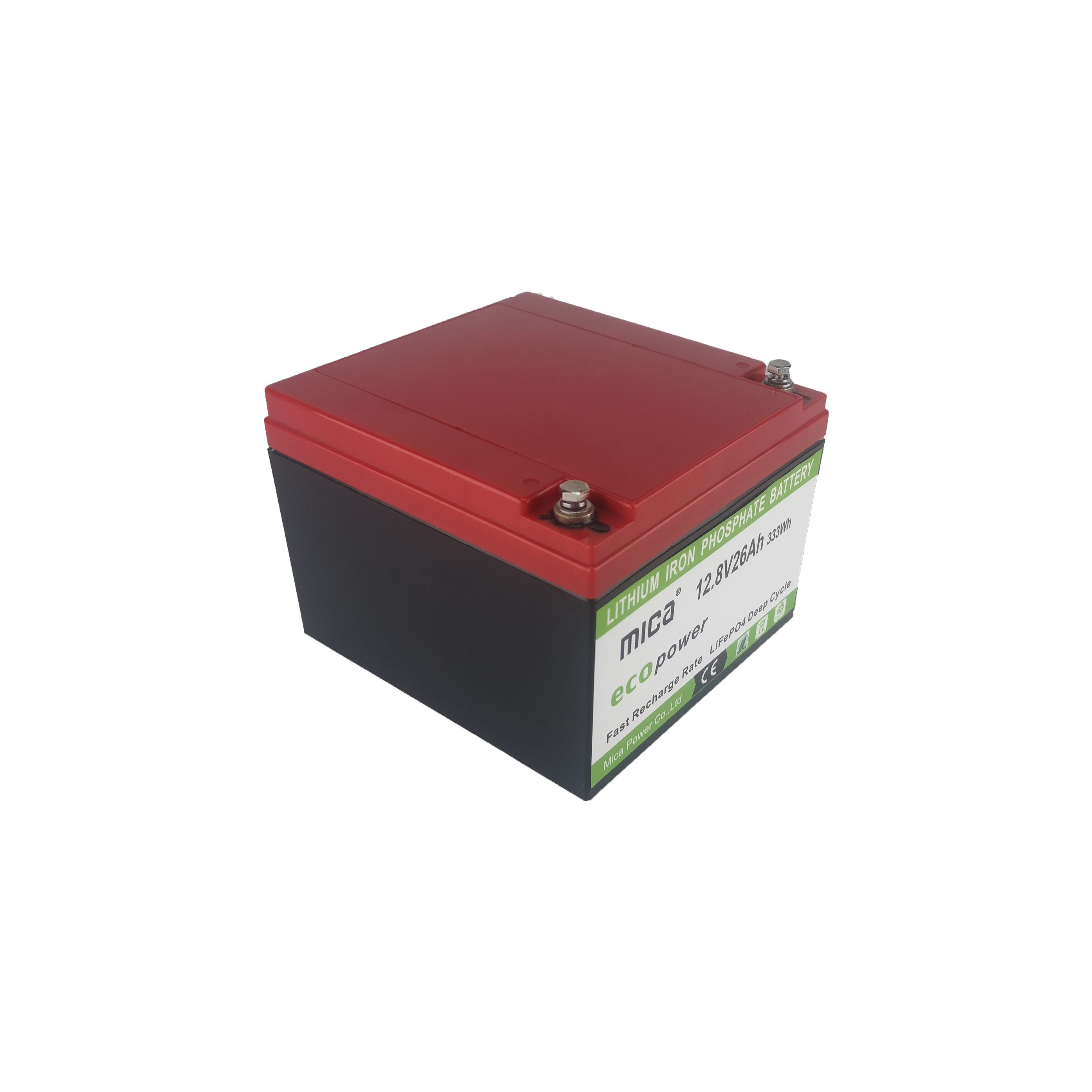 Deep Cycle 12V 26ah Lithium Iron Phosphate LiFePO4 Battery Pack for RV Solar Marine