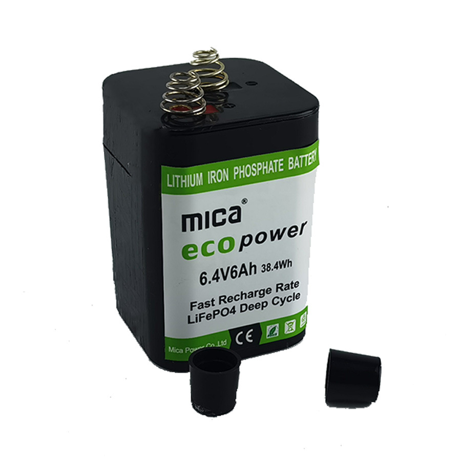 6.4V LiFePO4 Battery Pack 6ah 6.4 Volt Lithium Battery for Road Safety Warning Lamp Floating Lantern Solar Energy