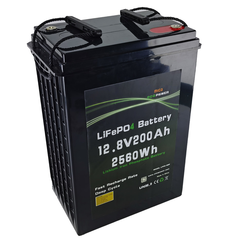 Factory OEM 12.8V 200ah 2560wh 20kg Lithium Iron Phosphate Battery with CE /Un38.3/ IEC62133 / MSDS for Solar Energy Batterie De Solar