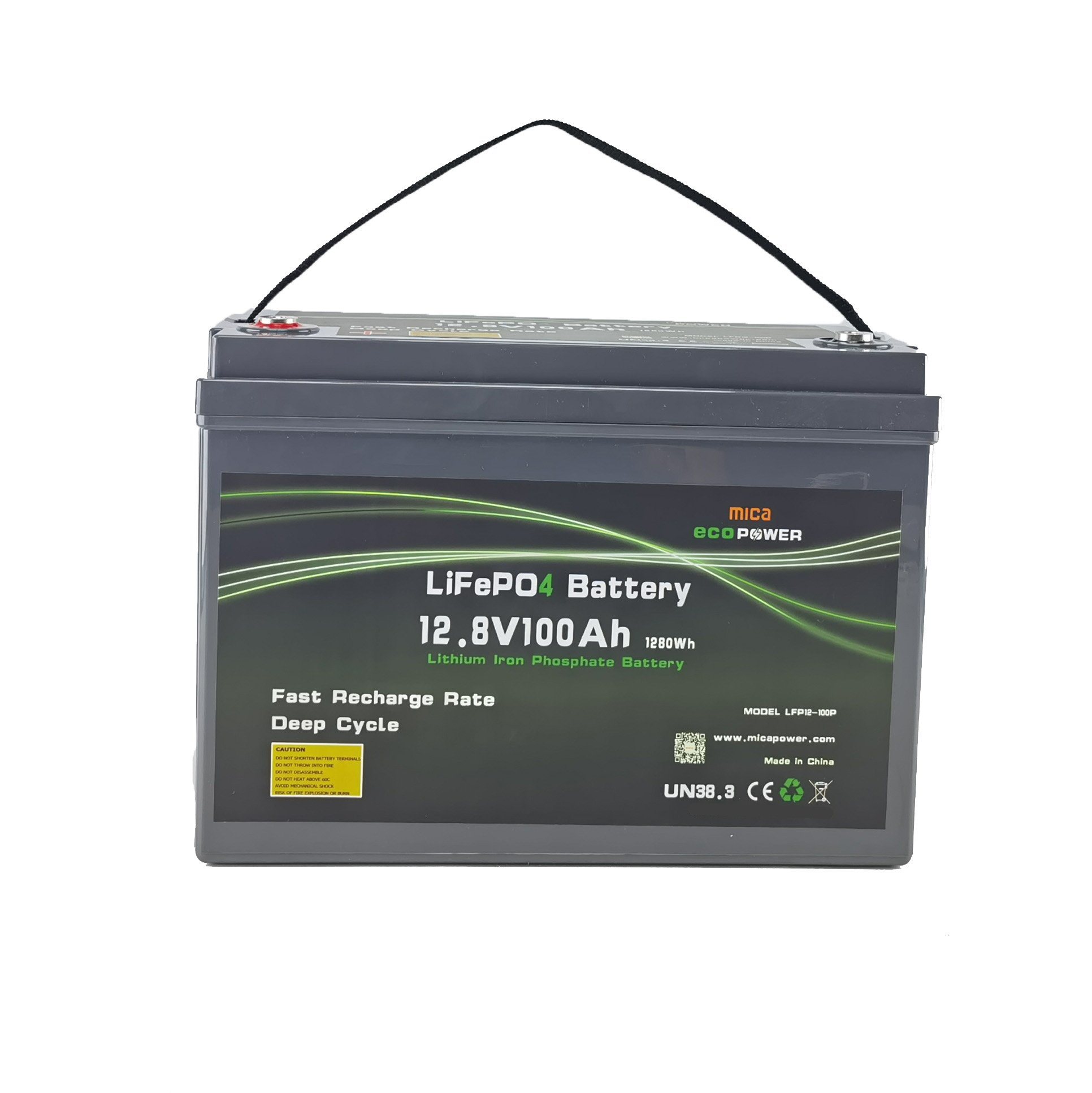 LiFePO4 Lithium Iron Phosphate Battery Pack 12V 100ah with BMS for Solar System RV Electric Car