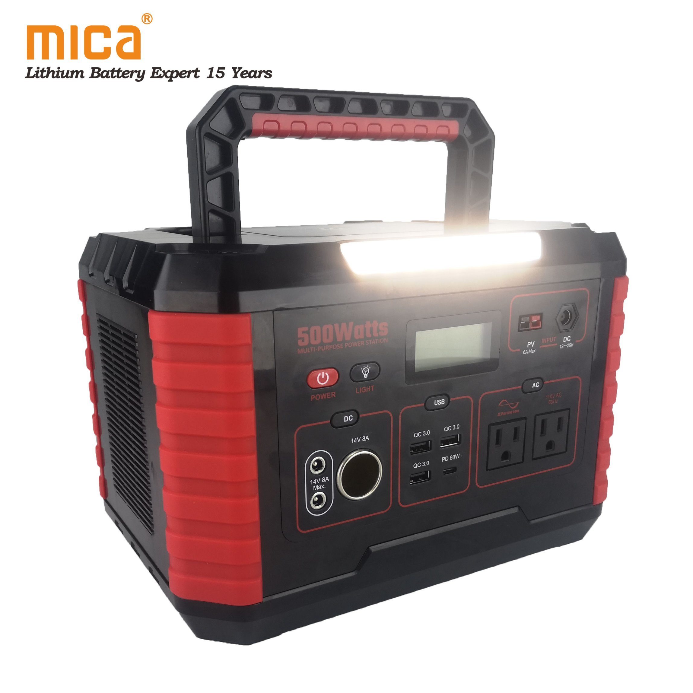 LED LCD Display Low Frequency 3 Phase Input and Output Online UPS with Qi Wireless Charging/QC3.0 USB Port/Type-C Port