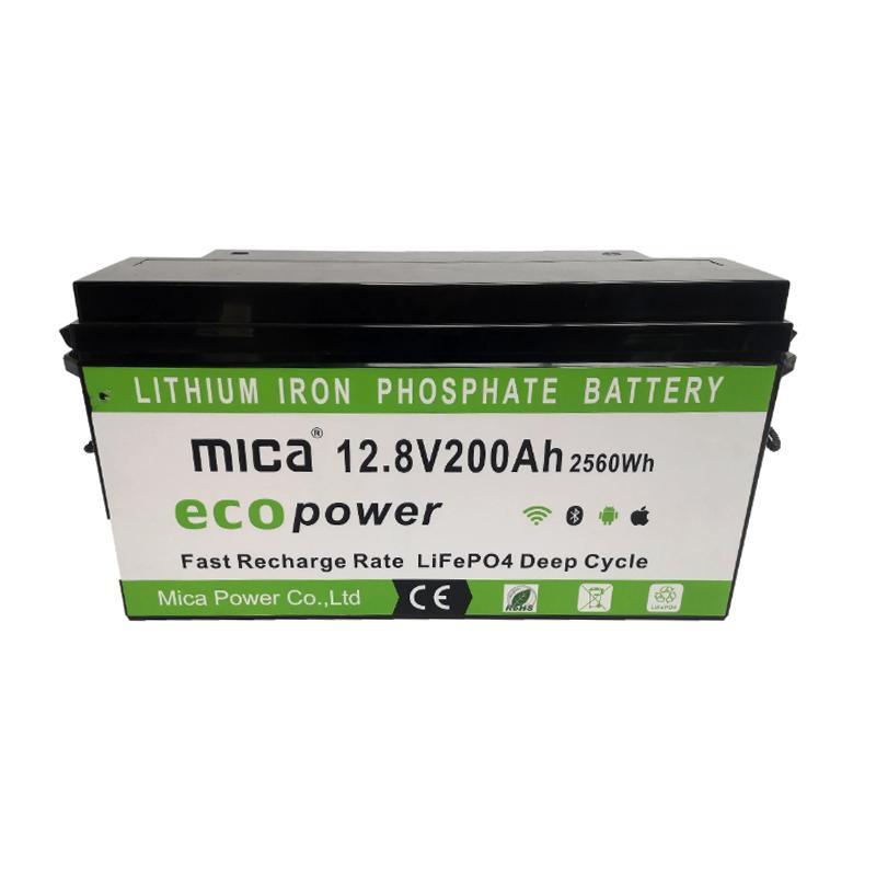 CE MSDS Un38.3 12V/12.8V 200ah Solar RV Boat Lithium Iron Phosphate LiFePO4 Battery Pack Yacht