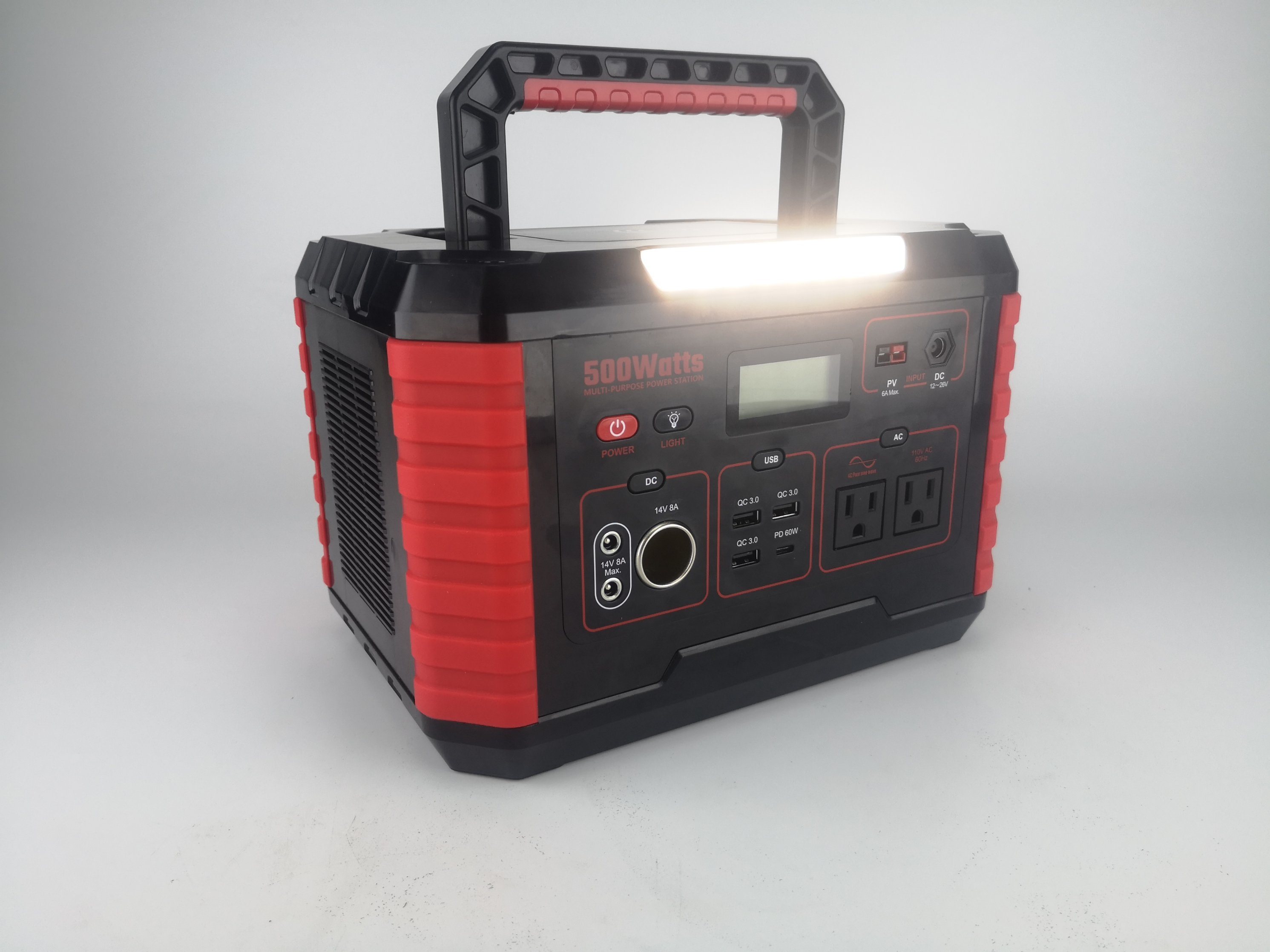 Portable Power Station 14V 8ah 5.8kg with Wireless Charger USB Port Travel Power Supply with CE/Un38.3 /MSDS Certification