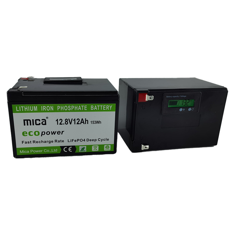 Factory Directly Supply Battery 12V 12ah LiFePO4 Lithium Battery with LED for Solar Energy System Solar Light PV RV