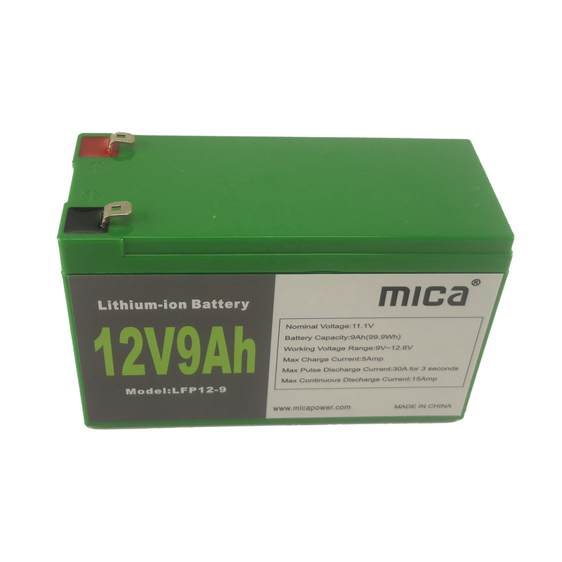 High Quality Lithium Battery Pack with BMS Rechargeable 12V 9ah LiFePO4 Batteries for UPS Solar Energy Storage System Backup
