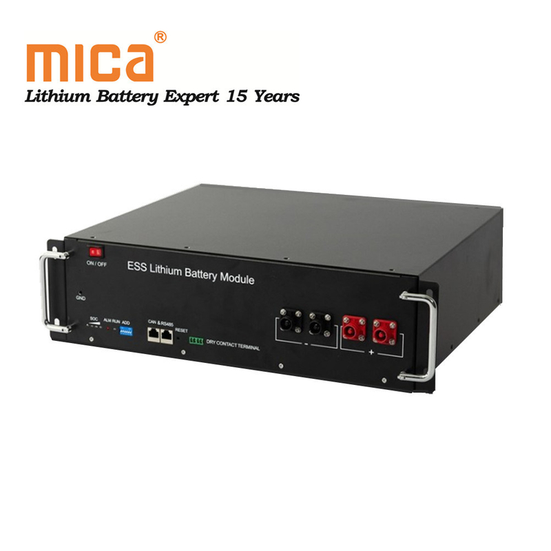 CE/RoHS/Un38.3 LiFePO4 Battery 48V 50ah Prismatic Lithium Battery 3u Rack Energy Storage Battery