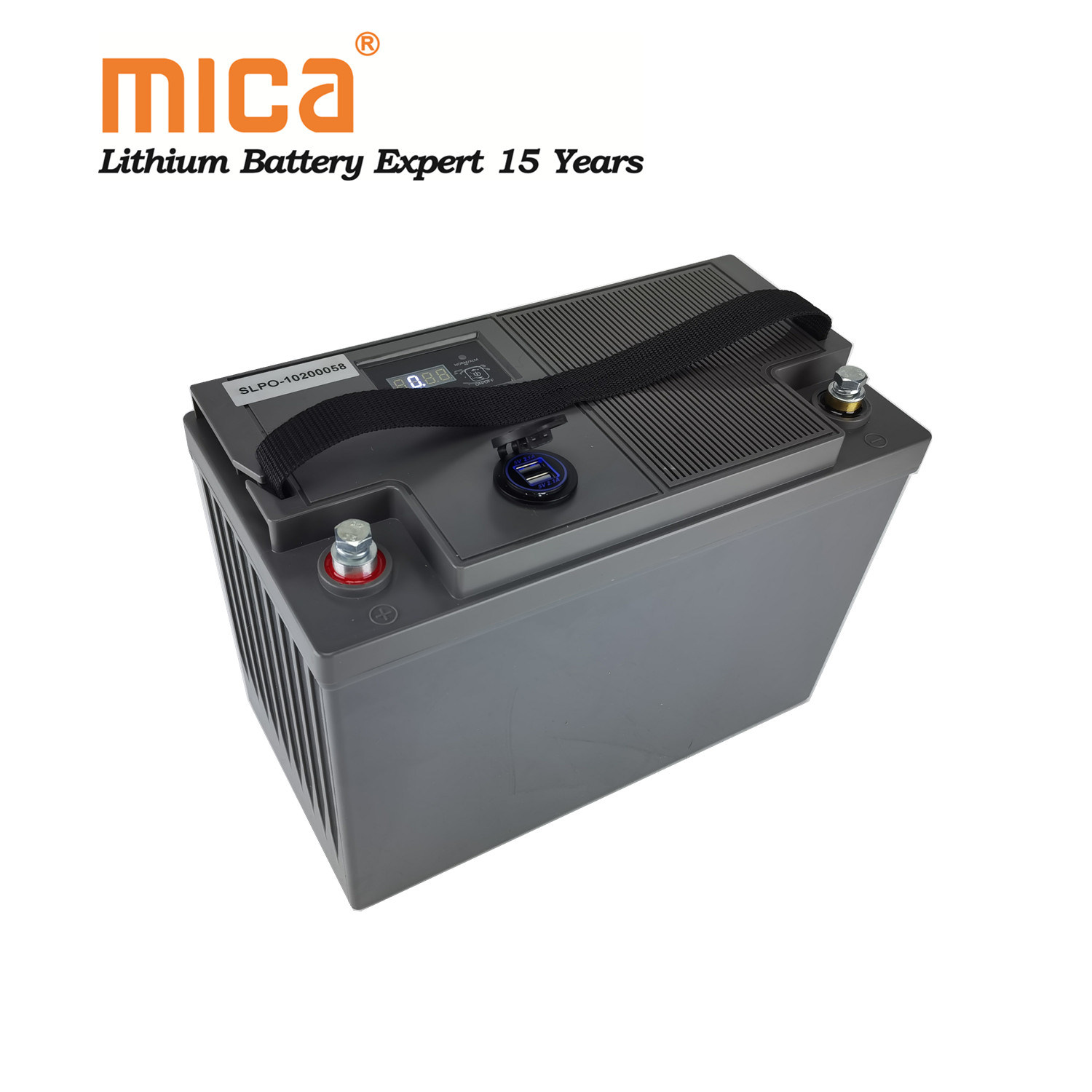 Support Series/Parallels Application Lithium Ion 12V 100ah LiFePO4 Battery with Bluetooth APP Controlled USB Port