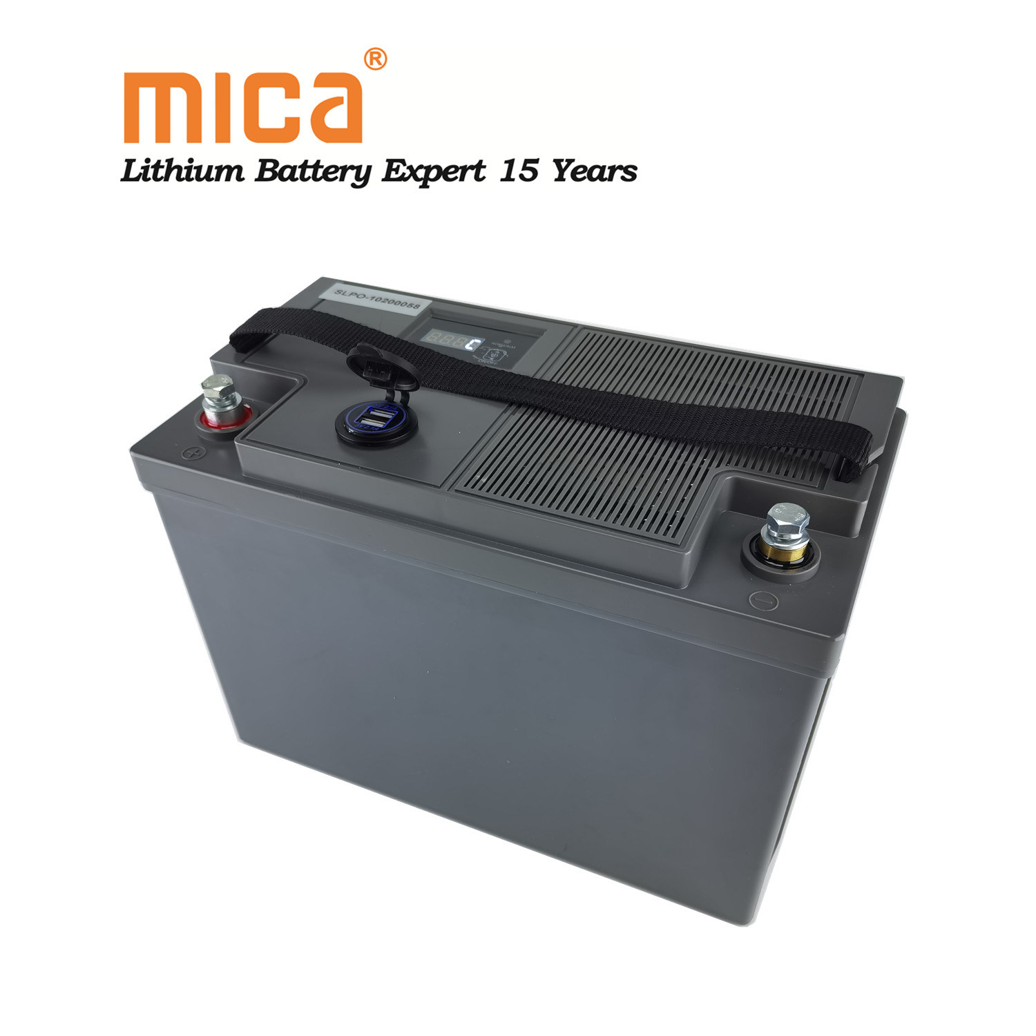 Support Series/Parallels Application Lithium Ion 12V 100ah LiFePO4 Battery with Bluetooth APP Controlled USB Port