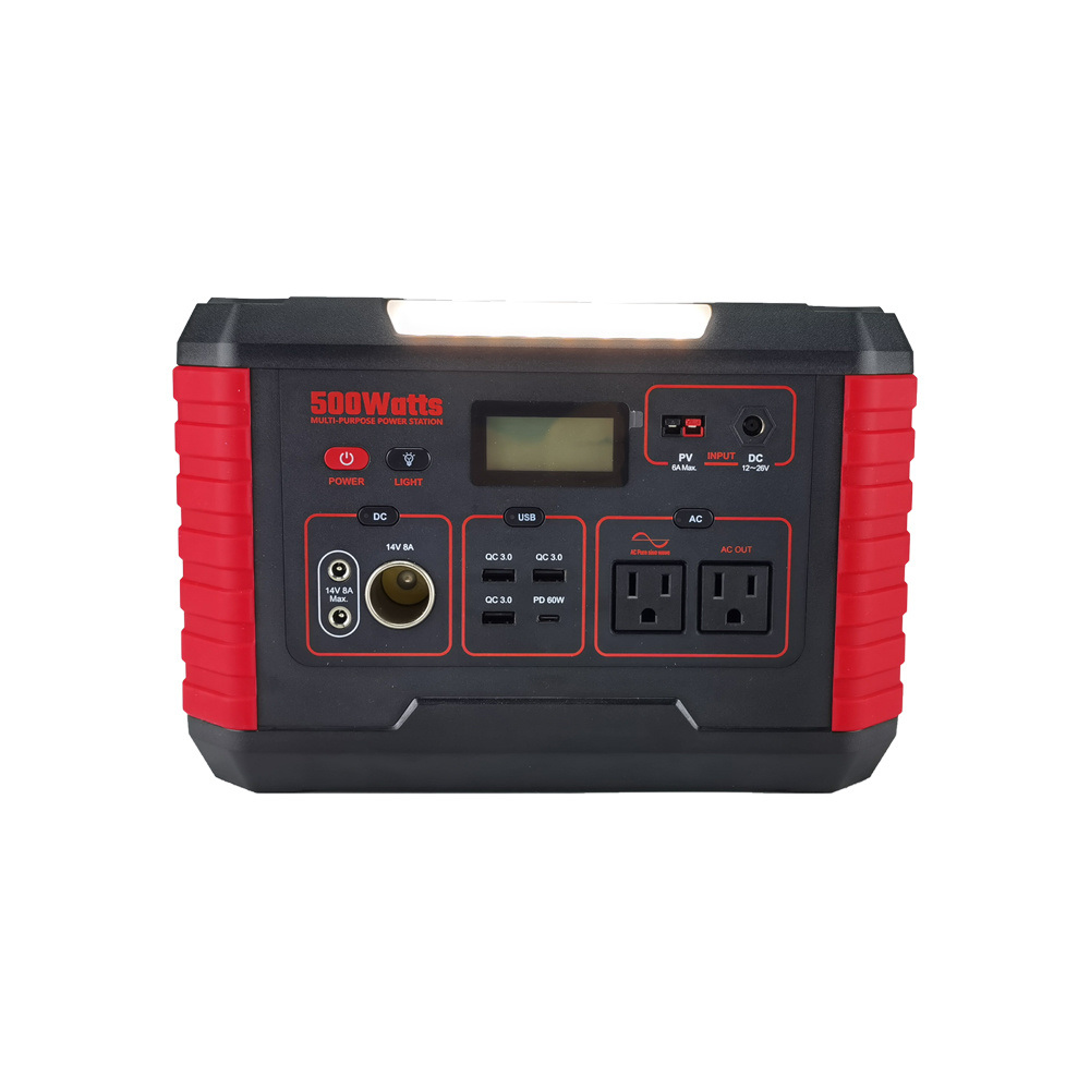 Portable Power Station Explorer 500W 140400mAh Backup Lithium Battery Pure Sine Wave AC Outlet, Solar Generator for Outdoors Camping Travel Emergency