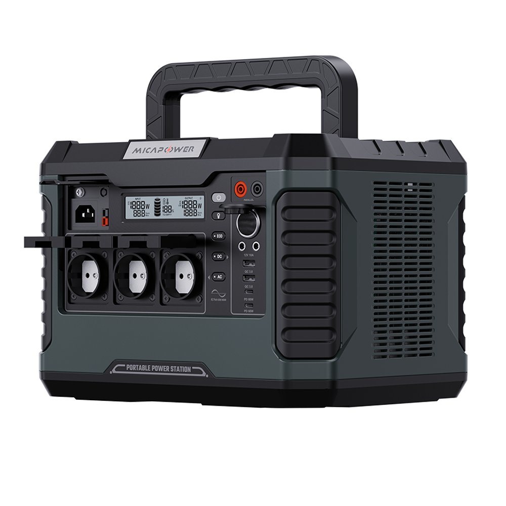 Mica M2200 LiFePO4 Lithium Cell Camping Solar Generator Portable Power Station Outdoor Camping Home Power Bank