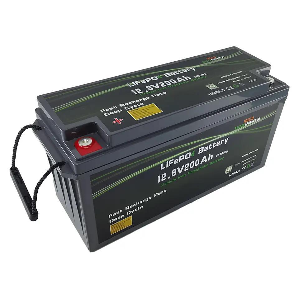 12V 200ah CE Un38.3 LiFePO4 Lithium Battery Pack with BMS for Energy Storage System