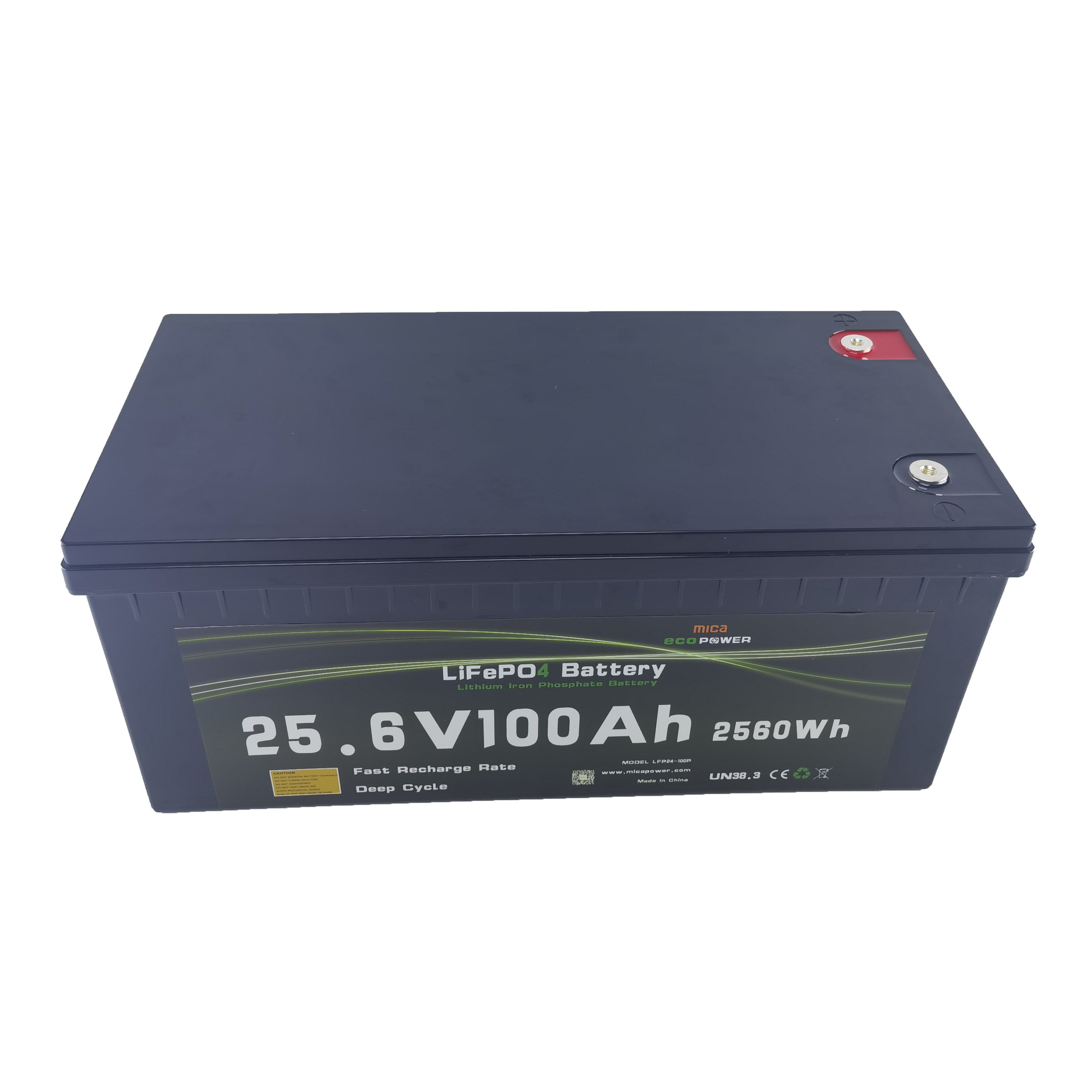 CE Un38.3 Saber LiFePO4 Battery 24V 100ah Telecom UPS Solar Energy Storage 25.6V 100ah Street Light Backup Lithium Battery Pack