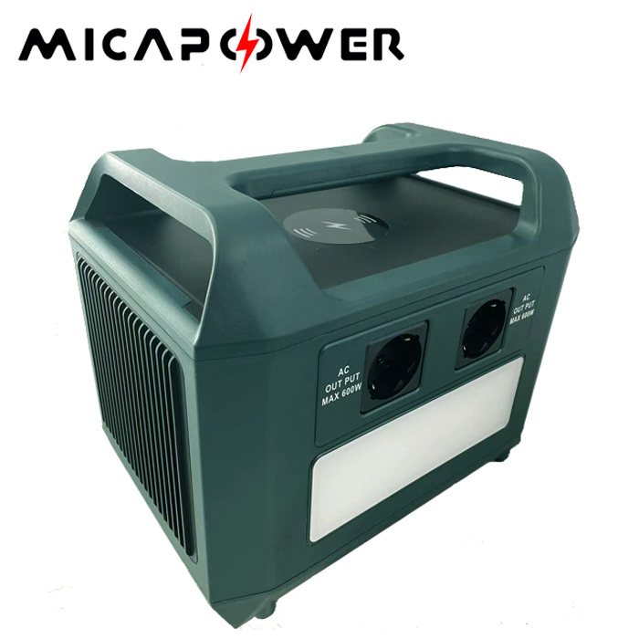 Mica Power 600W AC DC Type-C Battery Backup Electric Supply Storage Outdoor Camping Home Use Emergency Portable Power Station