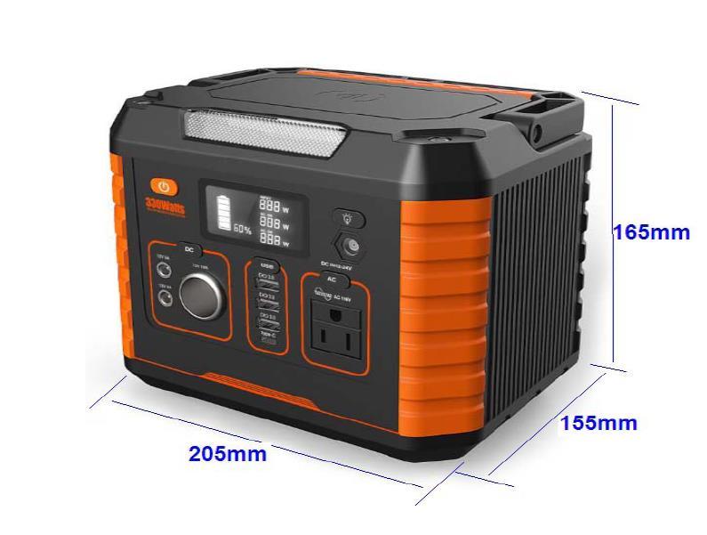 330W 2600mAh Energy Storage/Portable Generator with AC, DC, USB Charging, Solar Powerstation for Home Camping Outdoor Life and Emergency Situations