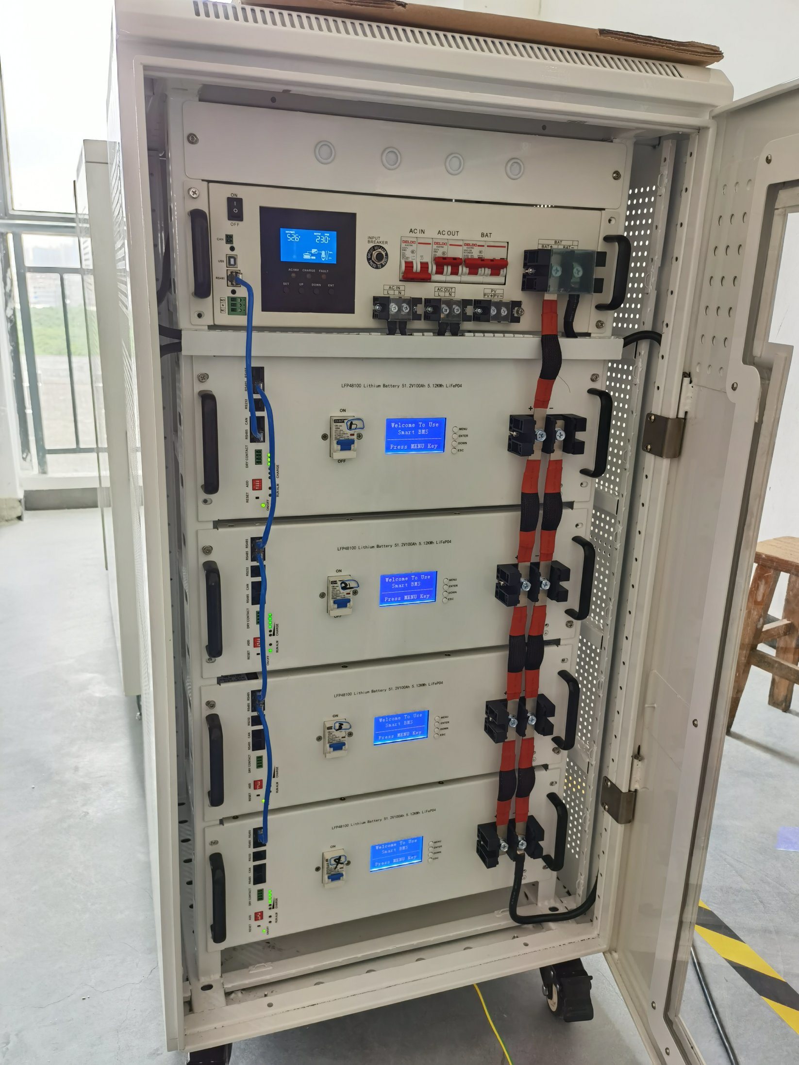 Batterie 51.2V 100ah 1.5ton Over 4000 Cycle with CE/Un38.3/IEC62133 /MSDS Lithium Battery for Solar Energy Storage System Power Generation System