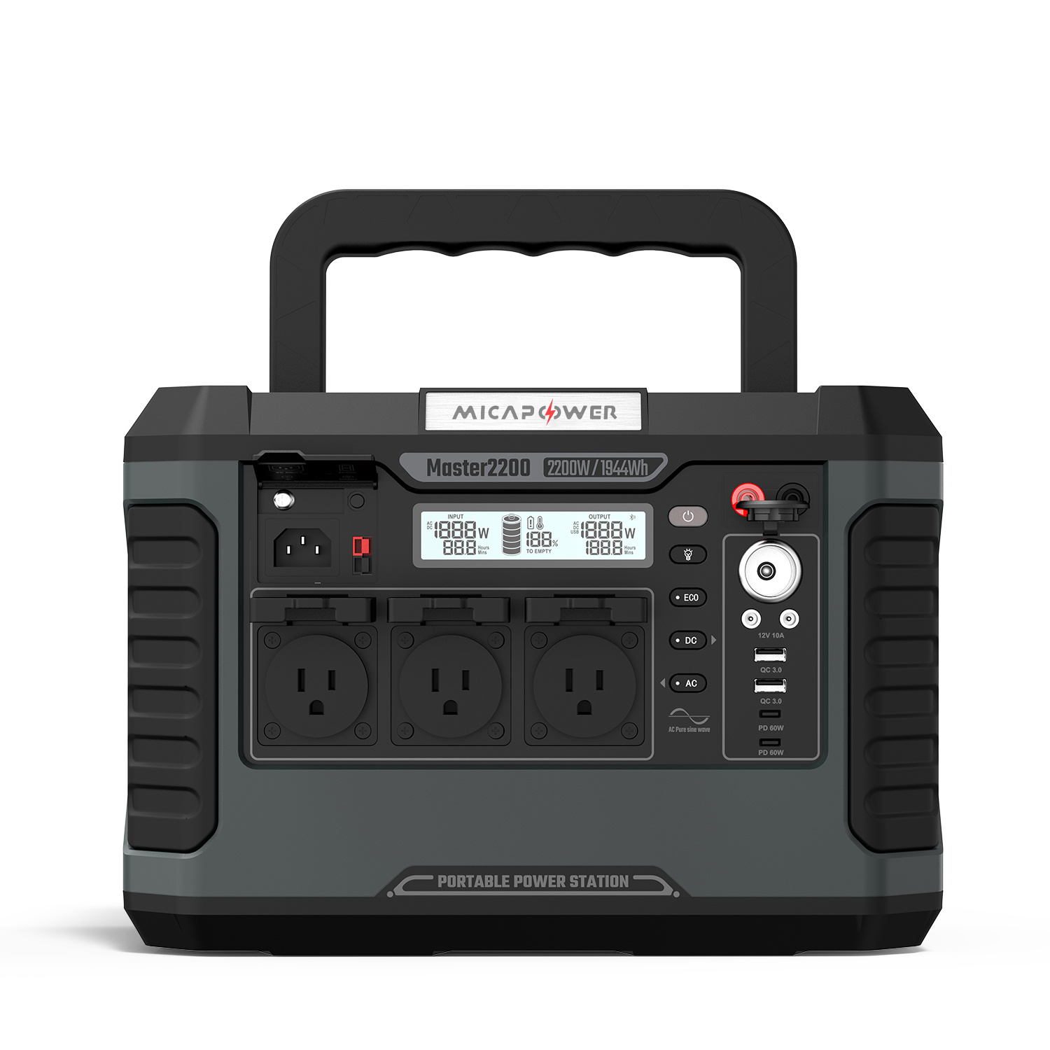 OEM ODM Customized Logo 1800W Portable Power Station Power Generator Solar Backup UPS Wireless Charger Fast Charging