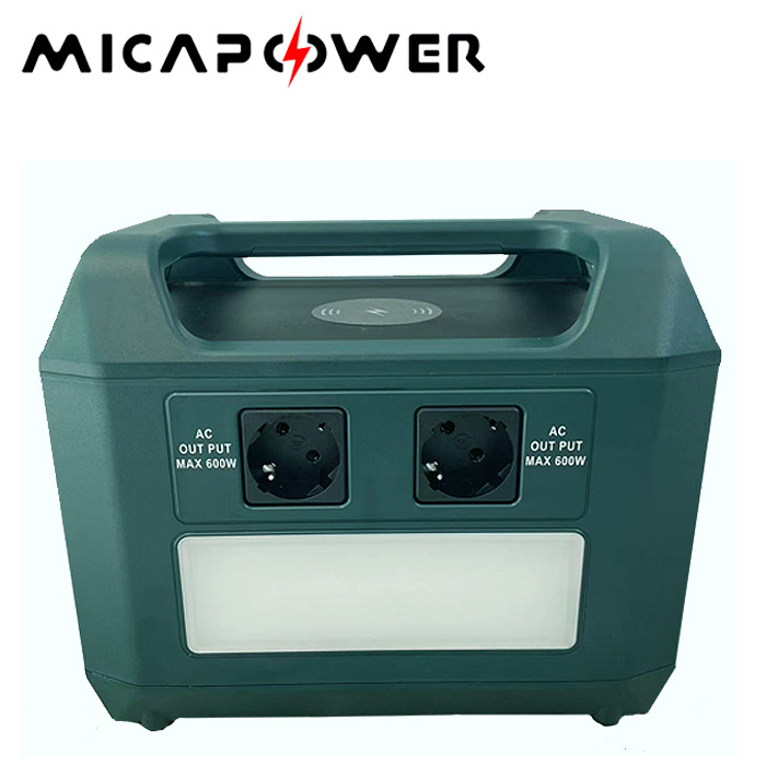 Wireless Charging 600W Portable Power Station with Solar Panel for Emergency Energy Storage