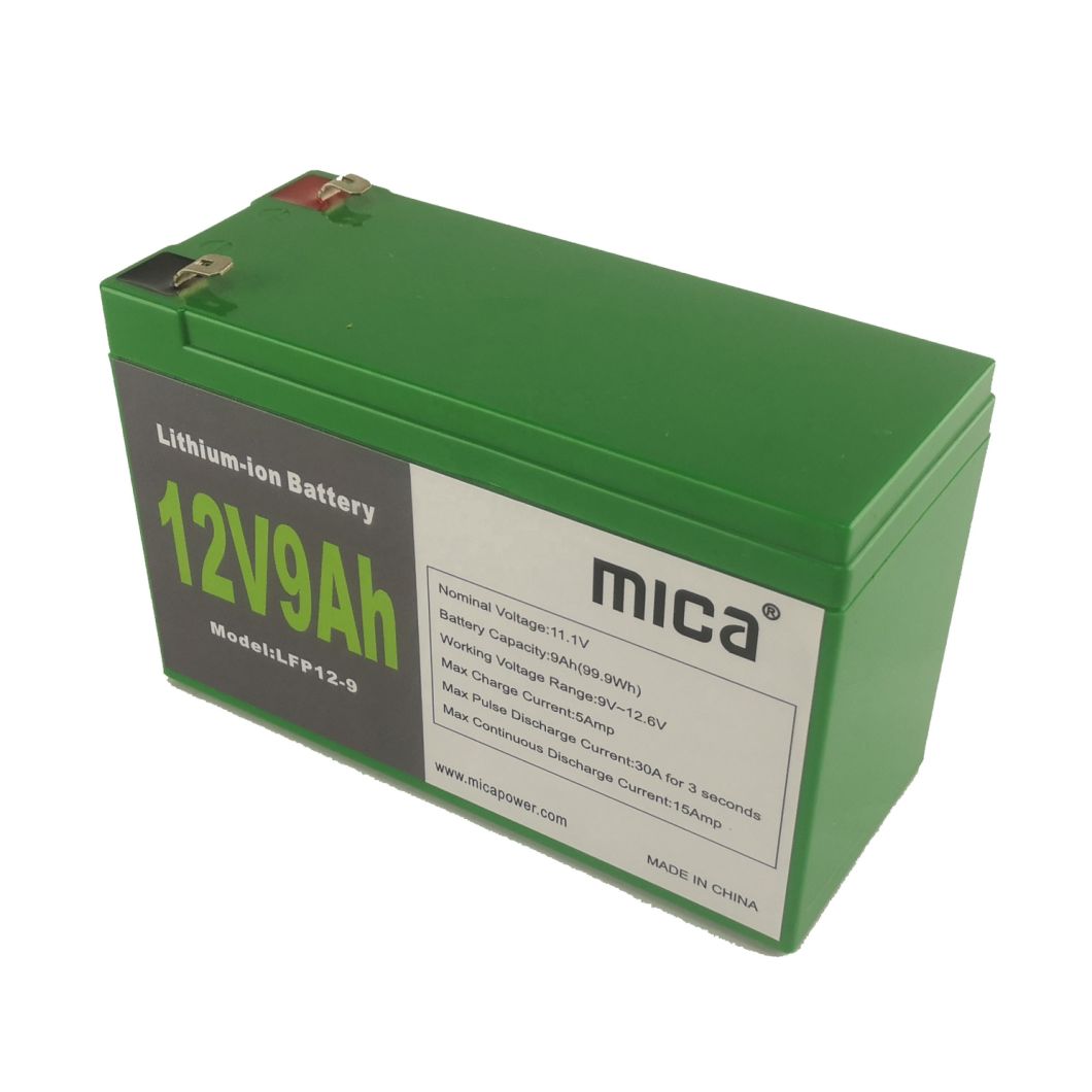 Factory/Manufacturer 12.8V 9ah 12V Lithium Battery Solar Battery for LED/Street Light LiFePO4 Battery Pack with Un38.3/CE/MSDS Certificates