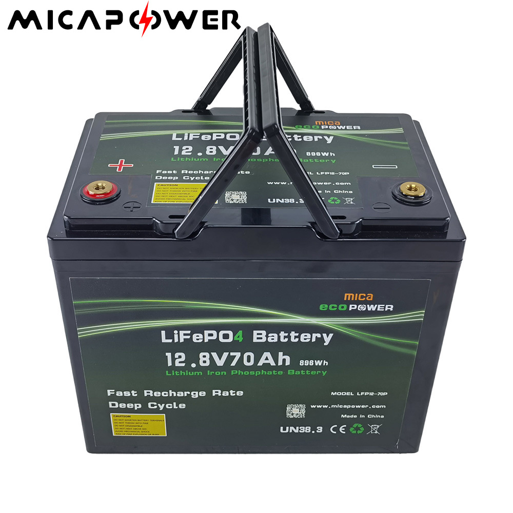 LiFePO4 Battery 70ah 12V 12.8V Lithium Battery with BMS Protection 4000+ Deep Cycles Battery for RV/Camper