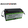 Mica 12V 12.8V Rechargeable Battery Pack Lithium Power Battery Lithium Battery Home Energy Storage LiFePO4 Li-ion Battery Pack for Home/Solar/Marine/Yacht
