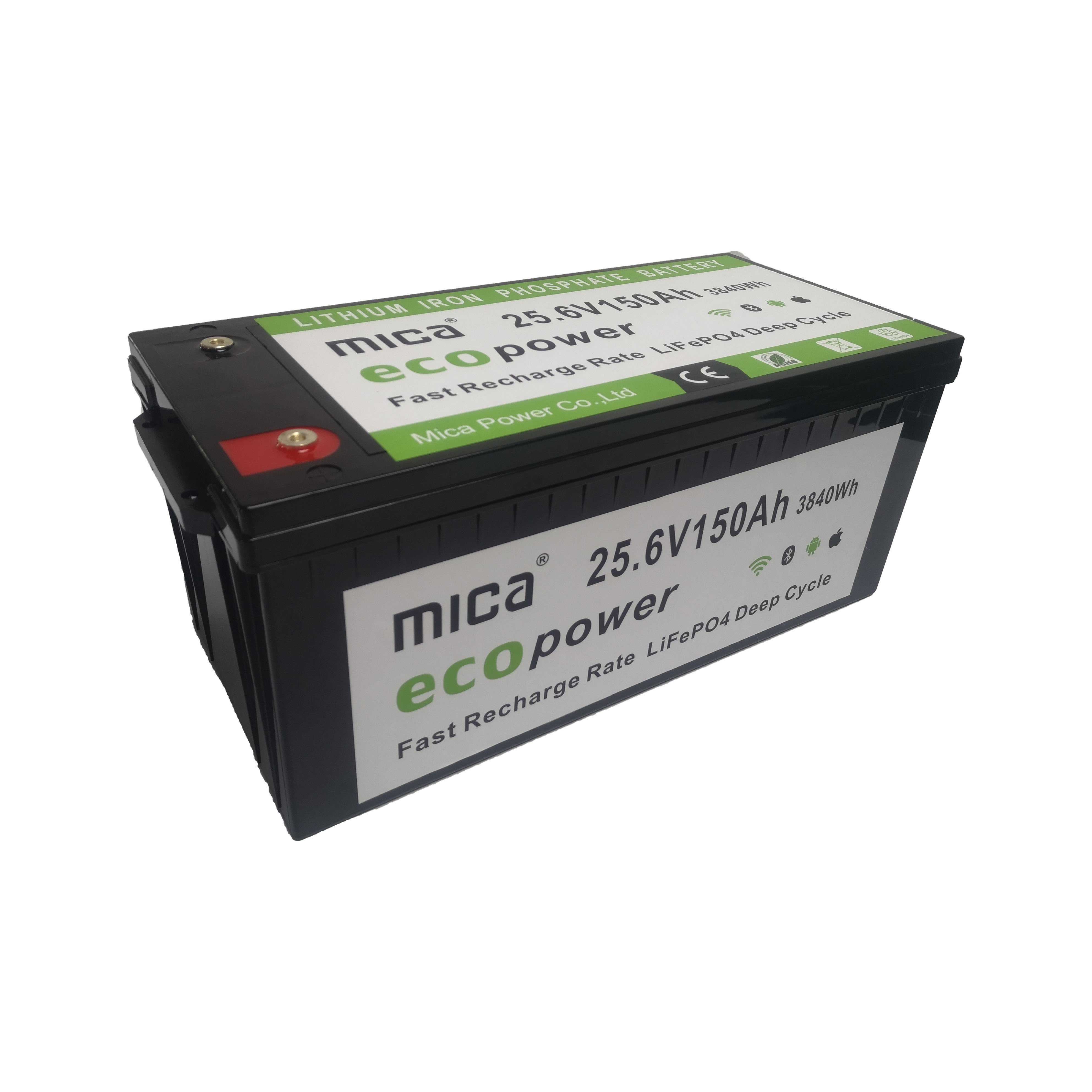 High Quality Solar LiFePO4 Battery 150ah 24V 25.6V 200ah Deep Cycle Lithium Ion Batteries for Golf Cart