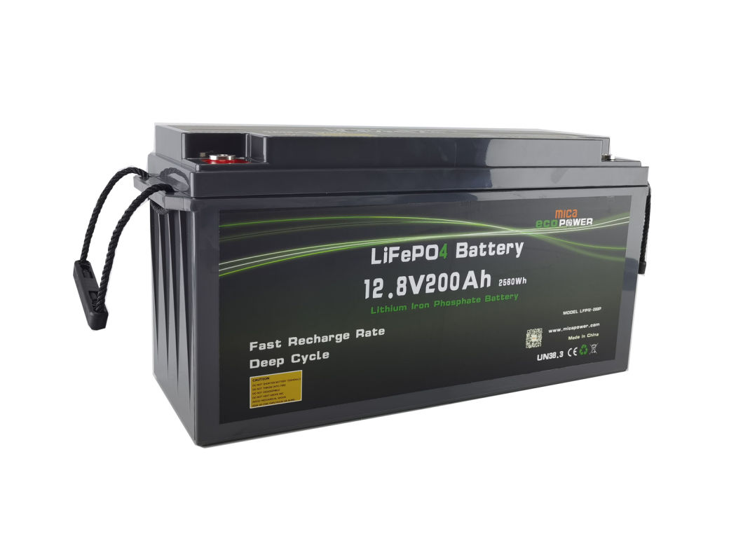 High Quality Mica 12V 24V 48V LiFePO4 Battery OEM ODM 100ah 200ah Lithium Solar Battery Pack with Un38.3/CE