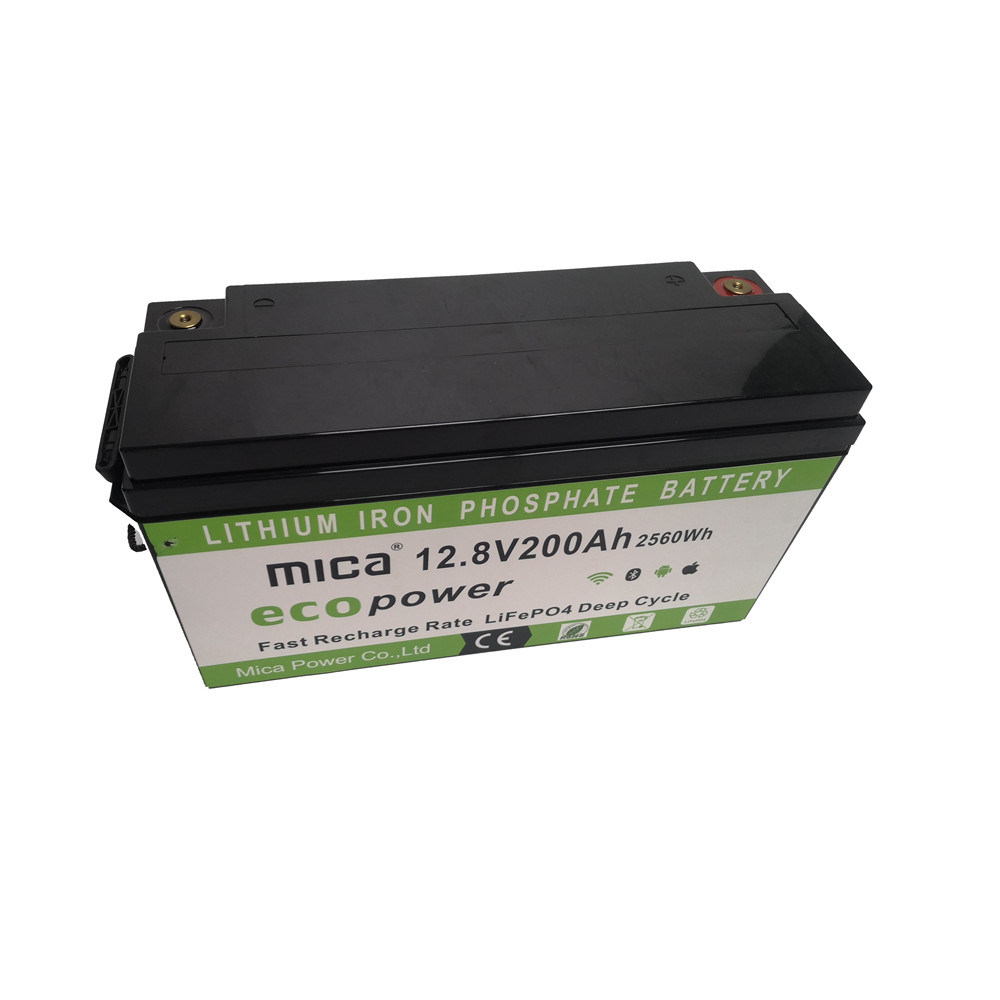 Solar Lithium Ion Battery 12.8V 2560wh 200ah LiFePO4 Lithium Battery Pack for RV Golf Cart