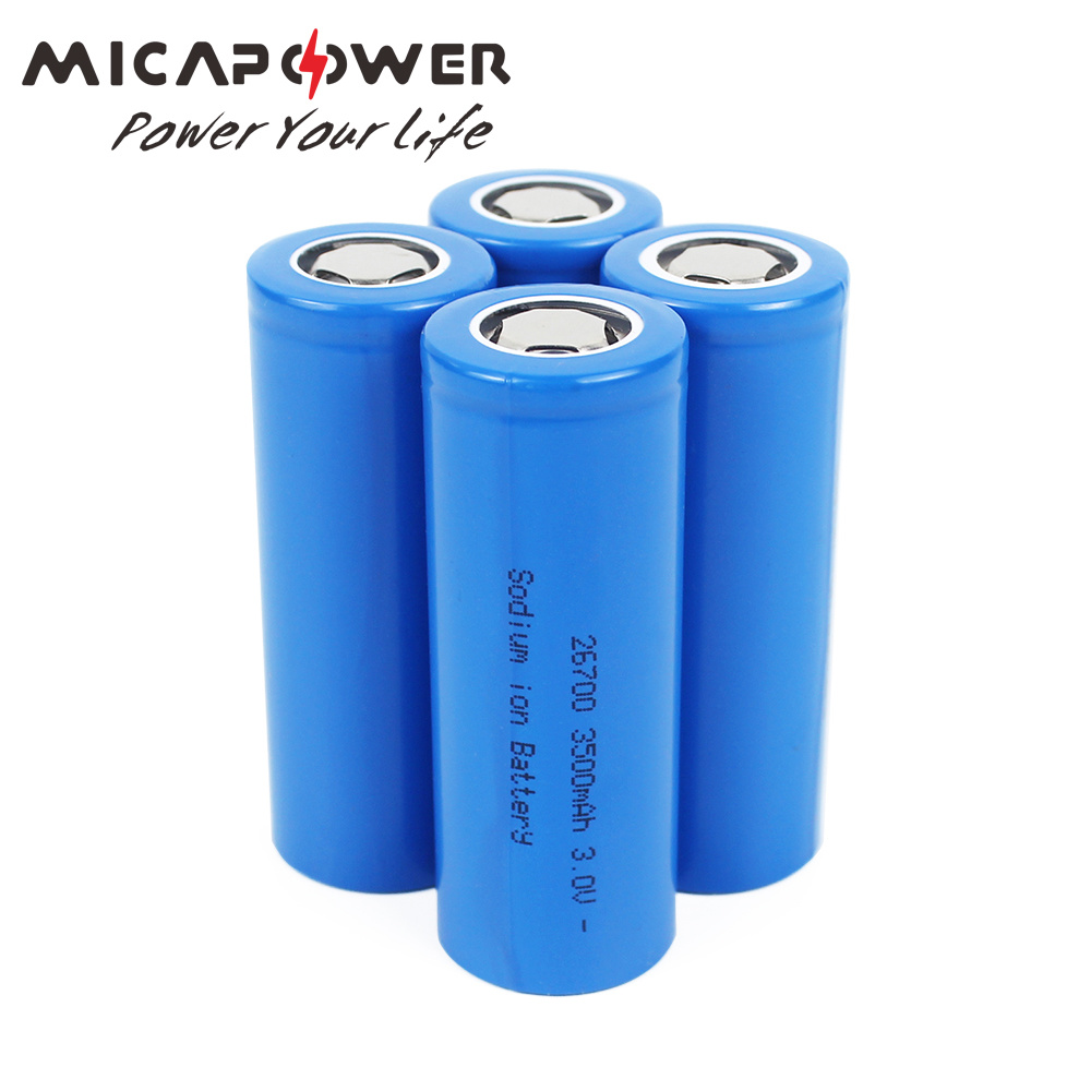 Mica Power 3.0V 3.1V 26700 Rechargeable Sib Sodium-Ion 3V 3500mAh/10.5wh 1c-3c High Power Discharge Natrium Battery Suitable for Toy Electric Scooters Uav Drone